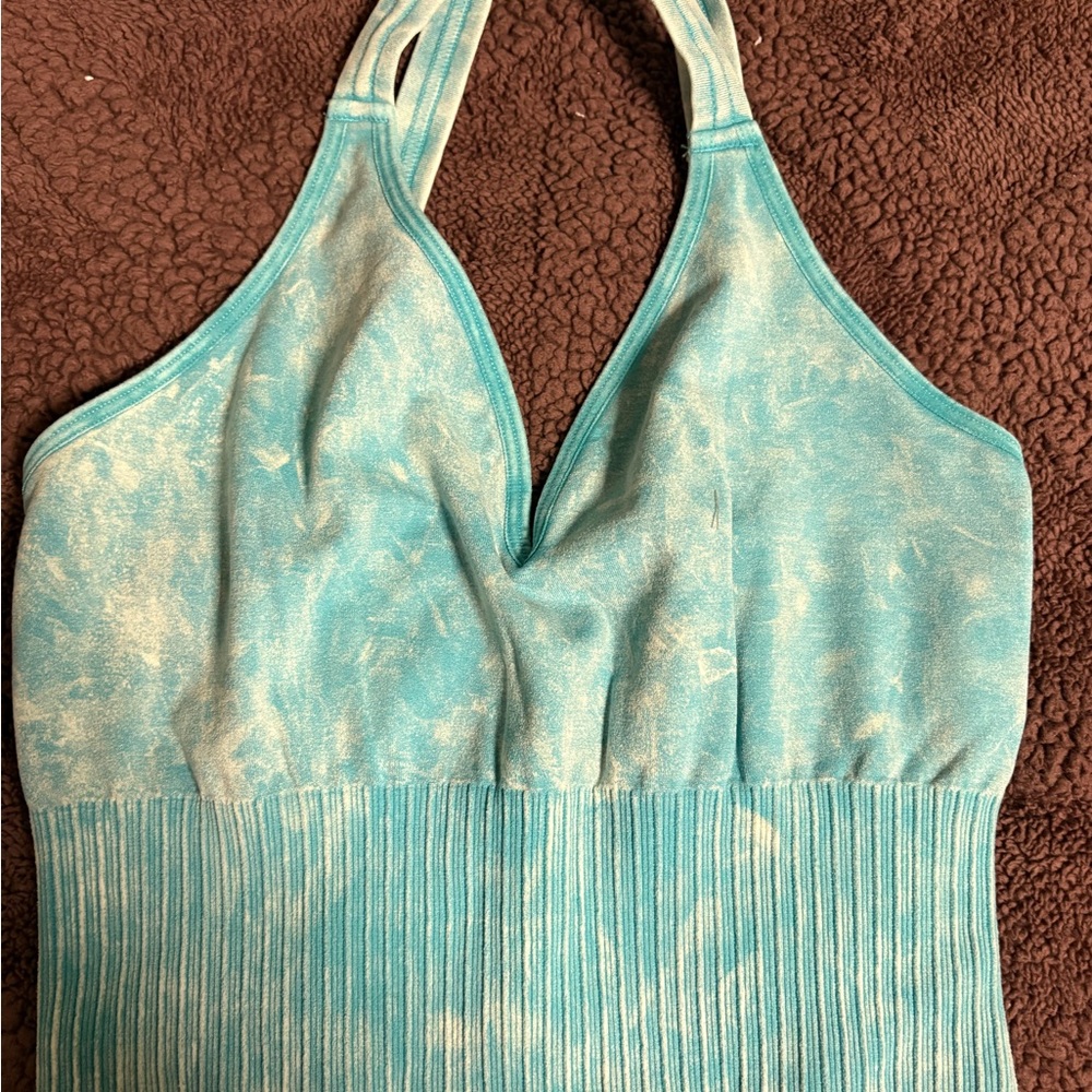 Zenana Outfitters Teal Tie-Dye Bralette